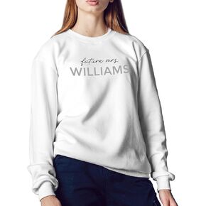 سويت شيرت السيدة المستقبلية المخصص مع قلت نعم على الأكمام - اسم العائلة المخصص بياقة دائرية - بلوفر العروس لتكون هدية الخطوبة وهدية الزفاف متعدد in Kuwait