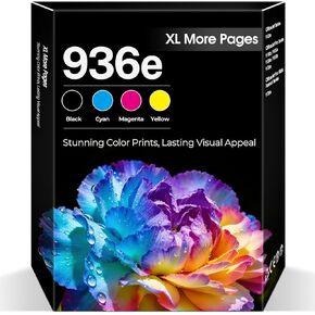 خراطيش الحبر 936e 936 OfficeJet Pro 9125e 9120e 9135e متوافقة مع HP 936e 936 936XL Ink Combo Pack HP936 HP936e لـ OfficeJet 9122e Pro 9120e 9125e 9135e 9730e 9128e 9110b 9130b عالية العائد in Kuwait