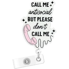 Nurse Badge Reel, Retractable Badge Holder with Alligator Clip, Glitter Acrylic Id Card Badge Buddy for Rn CNA Techer Office (Size Matters) in Kuwait