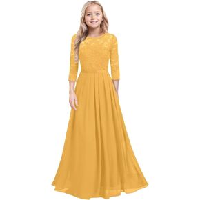 الدانتيل فساتين وصيفة الشرف جونيور الشيفون زهرة بنات فساتين لحضور حفل زفاف ثوب المسابقة in Kuwait