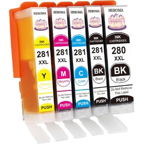 PGI-280XXL CLI-281XXL 280XL 281XL خراطيش الحبر استبدال لطابعات Canon PIXMA TS702 TS702a TR8620 TR8620a TR7520 TS6320 TS9520a in Kuwait