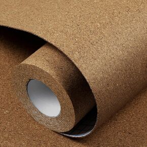لفة فلين متعددة الأغراض من LaCheery مع دعامة لاصقة من الفلين الطبيعي بطانة رف مقاس 79 × 12 بوصة بسمك 1.5 مم حصيرة صغيرة لخزائن المطبخ الجدارية وبطانات الأدراج DIY لوحة الإعلانات اليدوية لفة ديكور المنزل in Kuwait