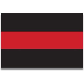 Magnet Me Up Thin Red Line Magnet Decal, 4x6 in, Red and Black, Heavy Duty Automotive Magnet for Car, Truck or SUV, in Support of Our Firefighters and Local Fire Departments, Made in USA in Saudi Arabia