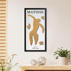 Henri Matisse Wall Art – Abstract Female Figure in Layered Wood, 3D Handcrafted MDF Wall Sculpture, Modern Minimalist Boho Decor, Hand-Painted Artwork, Unique Gift for Art Lovers, Matisse Abstract Woman with Amphora. (5) in Kuwait