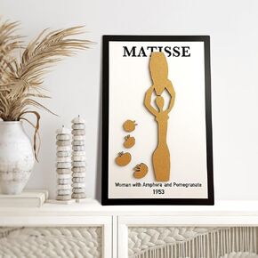 لوحة فنية جدارية من Henri Matisse - شخصية أنثوية مجردة من الخشب متعدد الطبقات، منحوتة حائط MDF مصنوعة يدويًا ثلاثية الأبعاد، ديكور بوهو حديث بسيط، عمل فني مرسوم يدويًا، هدية فريدة لمحبي الفن، امرأة ماتيس مجردة مع أمفورا. (5) in Kuwait