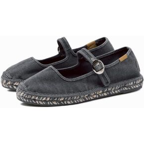 حذاء ماري جين اسبادريل للنساء منسوج باليه مسطح مغسول بنعل خارجي حذاء قماشي مسطح in Kuwait