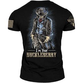I'm Your Huckleberry T-Shirt, Premium Quality - Black, Cotton Blend, American Made, Regular Fit in Saudi Arabia