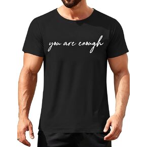 تي شيرت للتوعية بالصحة العقلية للرجال You Matter تي شيرت مطبوع ملهم تي شيرت إيجابي بأكمام قصيرة in Kuwait