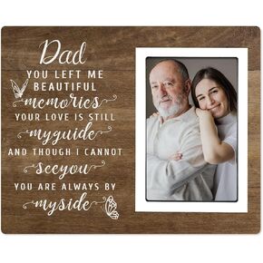 SteadStyle Bereavement Gifts for Loss of Father - Memorial Picture Frame, Sympathy Gift for Loss of Dad, In Memory of Loved One Gifts, Sympathy Gift Fits 4x6 In Photo (White) (Brown, 4X6) in Kuwait