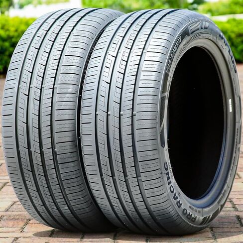 مجموعة من 2 (اثنين) إطارات Aplus PRO Racing لجميع المواسم عالية الأداء للركاب - 235/45R17 235/45ZR17 235/45/17 235/45-17 نطاق تحميل 97 وات XL 4 طبقات BSW جدار جانبي أسود UTQG 420AA in Saudi Arabia