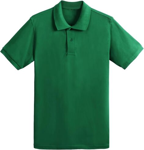 Men's Short Sleeve Polo Shirt – Casual Classic Knit Collar Golf Tee, Solid Color Pullover Top for Workwear in Saudi Arabia