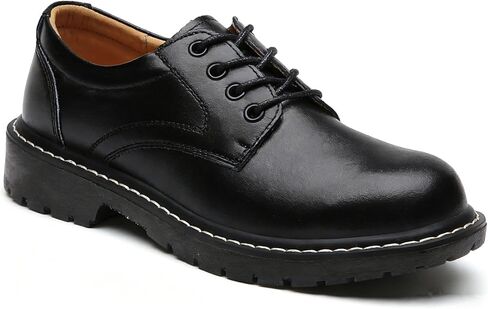 أحذية أكسفورد للنساء من جلد أوكسفورد برباط علوي مستدير من الأمام وغير قابلة للانزلاق، أحذية كلاسيكية غير رسمية، أحذية مريحة للعمل والمكتب in Kuwait