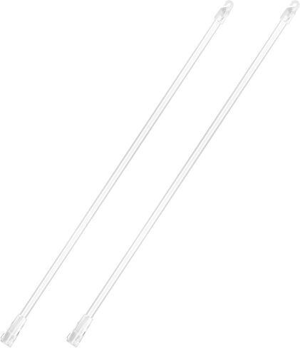 2 Pcs Blind Wand, Vertical Replacement Parts, Clear Blind Rod with Hook and Grip, Clear Acrylic Blin-d Tilt Replacement Blinds Opener Long Window Blinds Stick Tilt Rod(Size:17inch) in Kuwait