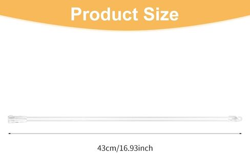 2 Pcs Blind Wand, Vertical Replacement Parts, Clear Blind Rod with Hook and Grip, Clear Acrylic Blin-d Tilt Replacement Blinds Opener Long Window Blinds Stick Tilt Rod(Size:17inch) in Kuwait