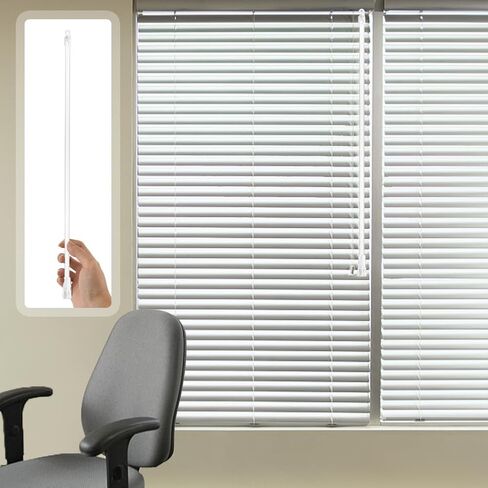 2 Pcs Blind Wand, Vertical Replacement Parts, Clear Blind Rod with Hook and Grip, Clear Acrylic Blin-d Tilt Replacement Blinds Opener Long Window Blinds Stick Tilt Rod(Size:17inch) in Kuwait