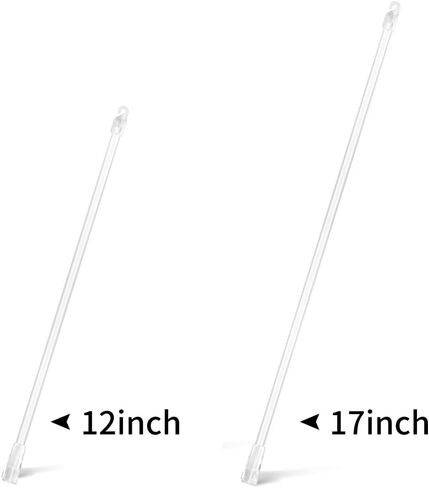 2 Pcs Blind Wand, Vertical Replacement Parts, Clear Blind Rod with Hook and Grip, Clear Acrylic Blin-d Tilt Replacement Blinds Opener Long Window Blinds Stick Tilt Rod(Size:17inch) in Kuwait