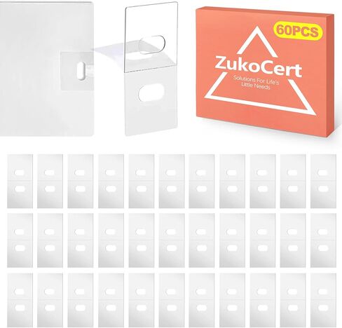ZukoCert 60-Pack Vertical Blind Repair Kit – Clear Self-Adhesive Clips for Broken Blind Slats (Durable Reinforced Plastic, Easy to Apply, Ideal for Home & Office Vertical Blinds) in Kuwait