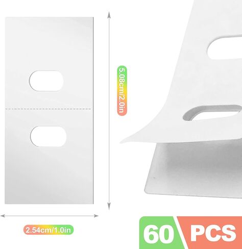 ZukoCert 60-Pack Vertical Blind Repair Kit – Clear Self-Adhesive Clips for Broken Blind Slats (Durable Reinforced Plastic, Easy to Apply, Ideal for Home & Office Vertical Blinds) in Kuwait