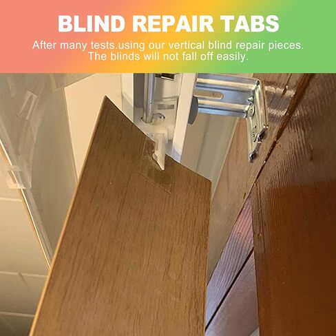 ZukoCert 60-Pack Vertical Blind Repair Kit – Clear Self-Adhesive Clips for Broken Blind Slats (Durable Reinforced Plastic, Easy to Apply, Ideal for Home & Office Vertical Blinds) in Kuwait