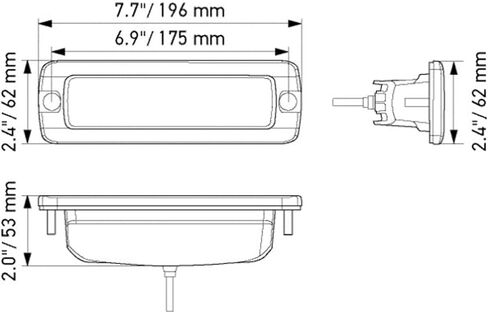 HELLA 1FB 358 176-221 كشاف LED - شريط إضاءة صغير سحري أسود 6.2 بوصة - 12/24 فولت in Saudi Arabia