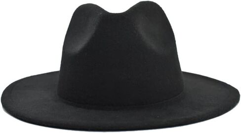 شعر الجاز فيدورا قبعة رعاة البقر الرجعية قبعة الحفلات قبعة الحفلات للجنسين قبعة عادية متعددة الاستخدامات (أ.) in Kuwait