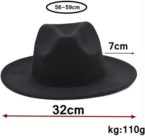 شعر الجاز فيدورا قبعة رعاة البقر الرجعية قبعة الحفلات قبعة الحفلات للجنسين قبعة عادية متعددة الاستخدامات (أ.) in Kuwait