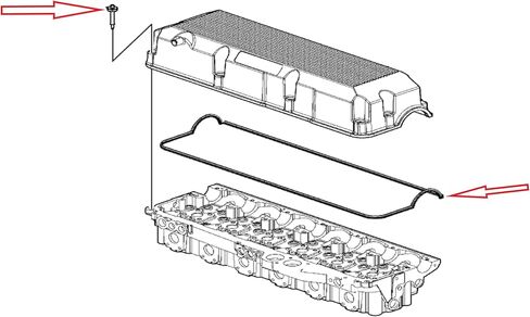 23522271 Detroit Diesel S60 Isolator With Rocker Cover Gasket 23522269 for Detroit S60 12.7L/14L (23539103) in Kuwait