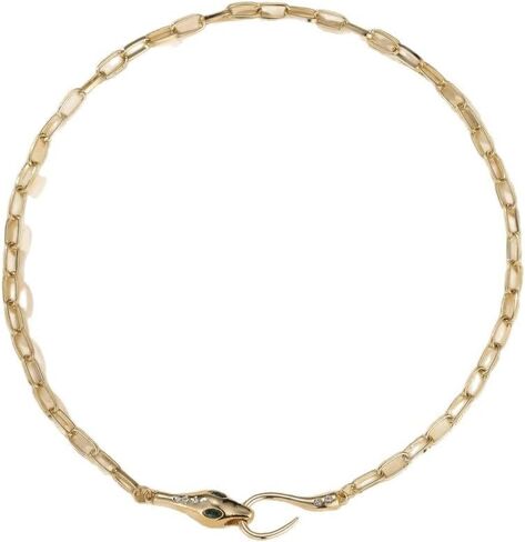 gold snake choker necklace for women - elegant snake design jewelry with adjustable chain in Saudi Arabia
