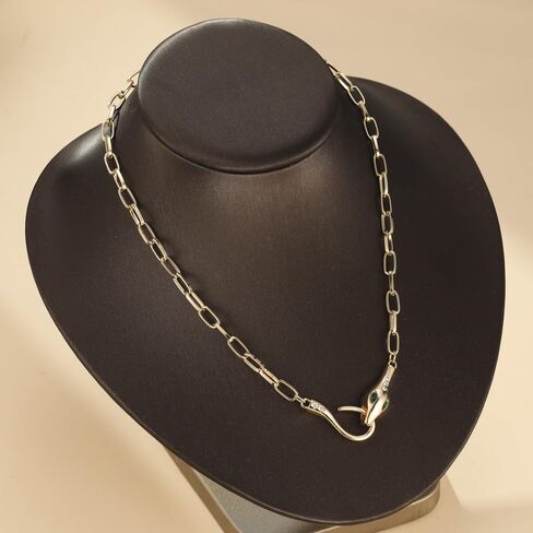 gold snake choker necklace for women - elegant snake design jewelry with adjustable chain in Saudi Arabia