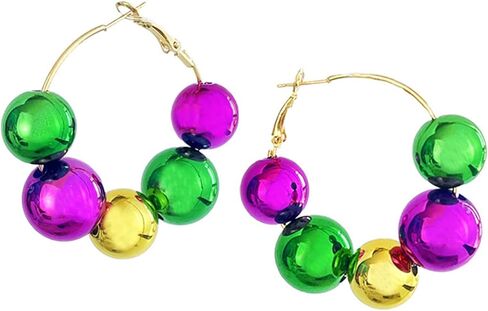 أقراط ماردي غرا دائرية الشكل مطرزة بأحجار الراين للنساء مجوهرات in Kuwait