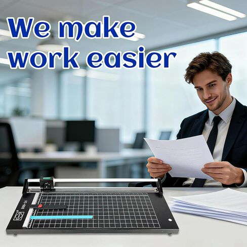 أداة تشذيب الورق الدوارة اليدوية الدقيقة مقاس 24 بوصة، أداة تشذيب الورق الدوارة لورق الصور والأفلام ومربى الورق الفني وورق المكتب ولوحة ناعمة بلاستيكية رفيعة وطاولة التقطيع وPVC وأداة تشذيب احترافية in Kuwait