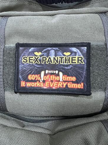 Redheaded Tshirts - Anchor Man Sex Panther Morale Patch - Funny Tactical Army Hook Patches Perfect for Your Plate Carrier Military Vest, Hat, Backpack - Made in The USA in Kuwait