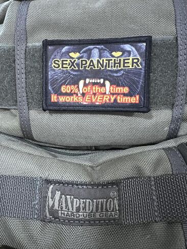 Redheaded Tshirts - Anchor Man Sex Panther Morale Patch - Funny Tactical Army Hook Patches Perfect for Your Plate Carrier Military Vest, Hat, Backpack - Made in The USA in Kuwait
