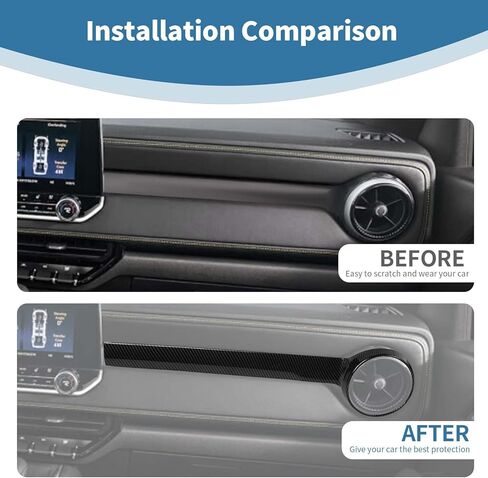 for Colorado Dash Console AC Air Vent Cover Trim for Chevrolet Colorado 2023 2024 up Carbon Fiber Grain Interior Accessories 2pcs in Saudi Arabia