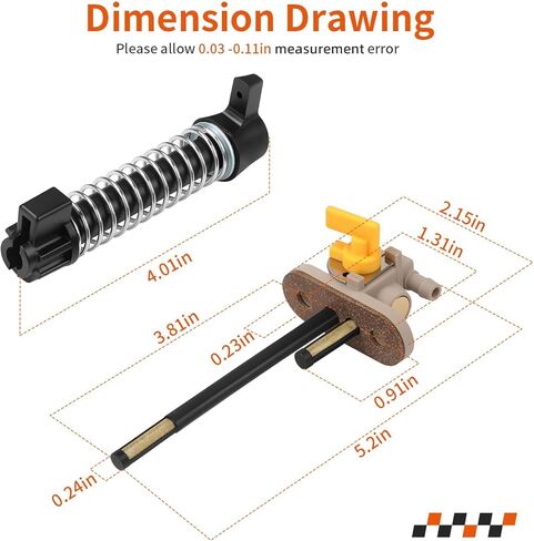 Petcock Fuel Shutoff Valve + Lever Extension W/Spring Kit For Polaris Magnum Big Boss Scrambler 425 500 1995-2001 7052190 7051014 in Saudi Arabia