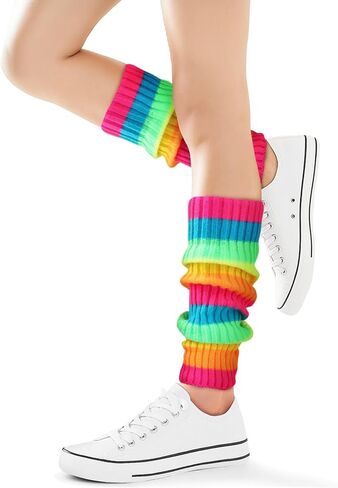 Leg Warmers for Women, Fashion Leg Warmer 80s, Women's Leg Warmers, Girls Legwarmers Accessories for Party Sports in Saudi Arabia