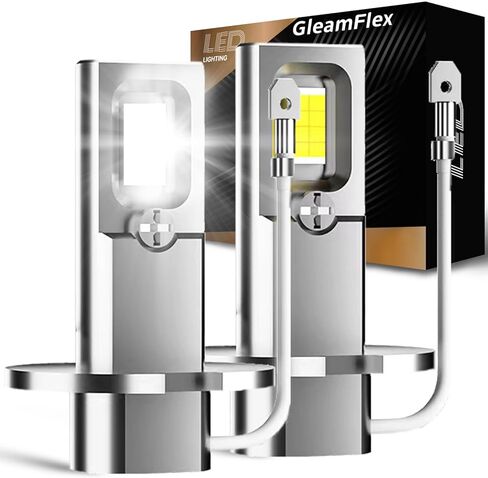 H3 LED Fog Light Bulb, 30000 Lumens H3 LED Bulb 6500K White, 1:1 Mini Size Plug and Play Canbus Ready, Long Lifespan Fog Lights DRL, Pack of 2 in Saudi Arabia
