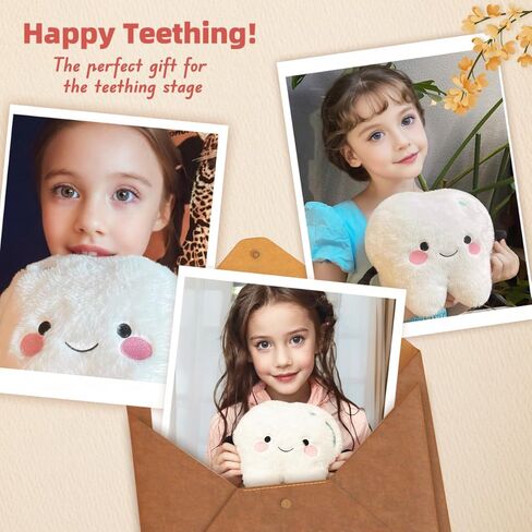 Uoozii Non-Shedding 8" | 1lb Tooth Fairy Pillow, Microwavable & Weighted Plush Holder, Warm Gifts for Girls & Boys in Kuwait