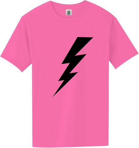 تي شيرت شبابي Lightning Bolt بأكمام قصيرة نيون ساطع - 6 ألوان زاهية in Saudi Arabia