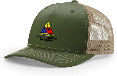 Army 1st Armored Division Embroidered Richardson Hat in Saudi Arabia