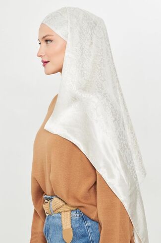 وشاح للنساء - شال طويل وناعم، حجاب، وشاح للرأس، شال جاكار بوهيمي لامع من جيجي - 29.5 بوصة × 72.8 بوصة in Kuwait