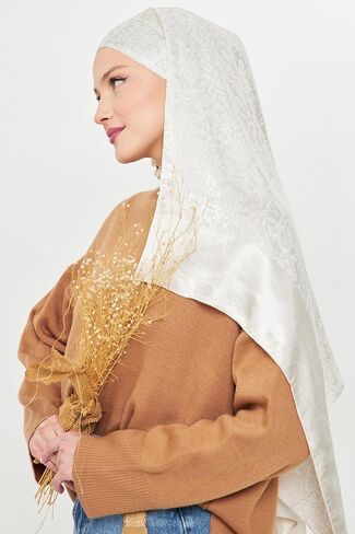 وشاح للنساء - شال طويل وناعم، حجاب، وشاح للرأس، شال جاكار بوهيمي لامع من جيجي - 29.5 بوصة × 72.8 بوصة in Kuwait