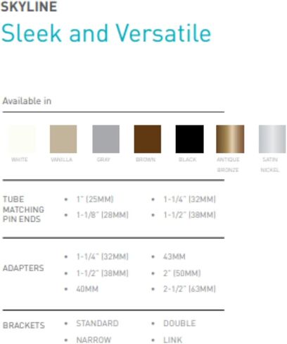 Rollease Sky Line SL20 Roller Shade Clutch6 Colors for Shades Over 15 LBs. (Black) in Kuwait