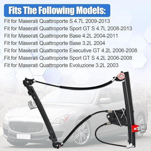84934500 Left Rear Door Window Regulator W/O Motor for Maserati Quattroporte M139 2003-2013 66945500 Power Window Regulator in Kuwait