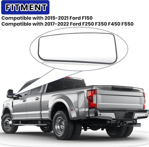 Left Driver Side Mirror Glass Replacement For 2015-2021 Ford F150 2017-2022 Ford F250 F350 F450 F550 Super Duty Truck, Lower Towing Mirror Glass with Power Heated FL3Z17K707V, FL317K707U in Saudi Arabia
