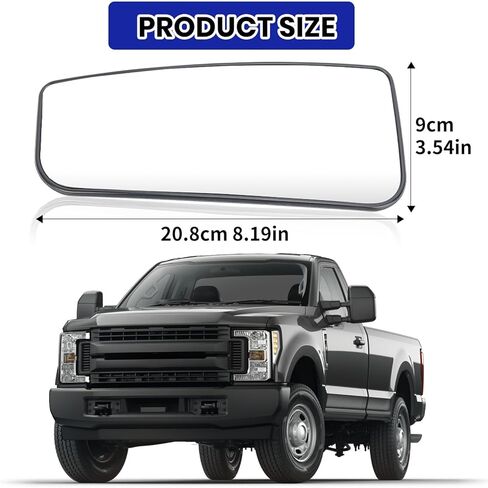Left Driver Side Mirror Glass Replacement For 2015-2021 Ford F150 2017-2022 Ford F250 F350 F450 F550 Super Duty Truck, Lower Towing Mirror Glass with Power Heated FL3Z17K707V, FL317K707U in Saudi Arabia