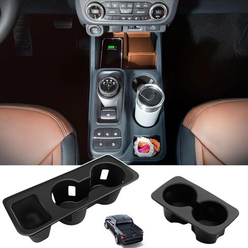 4PCS Front Rear Door Handle Storage for 2025 2024 2023 2022 Ford Maverick Hybrid XLT Car Door Side Organizer Trays Pocket Inserts Interior Accessories - Black TPE with Rubber Liner in Kuwait