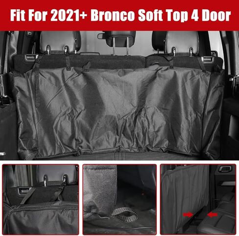 حقيبة تخزين النوافذ العلوية الناعمة متوافقة مع Ford Bronco 4 Door 2025 2024 2023 2022 2021، أكياس حماية متعددة الطبقات تمنع النوافذ الناعمة من الخدش والانحناء in Kuwait