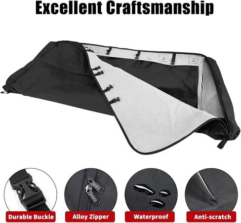 حقيبة تخزين النوافذ العلوية الناعمة متوافقة مع Ford Bronco 4 Door 2025 2024 2023 2022 2021، أكياس حماية متعددة الطبقات تمنع النوافذ الناعمة من الخدش والانحناء in Kuwait