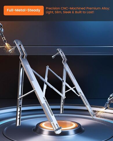 Steering Wheel Laptop Holder for Car SUV Pickup Truck Tesla Vehicle Workstation, Adjustable Foldable Portable iPad Tablet Laptop Stand for Desk, Tiktok Car Travel Essentials 2026 -Silver in Kuwait